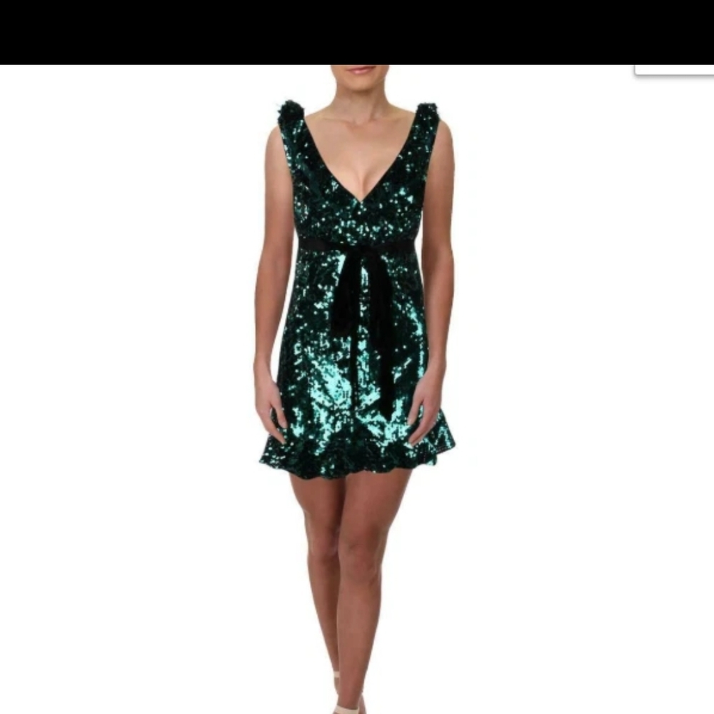 Free People Teal Sequin Dress
